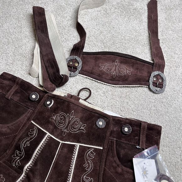 Brown Embroidered Men's Hybrid Shorts - Picture 15 of 16